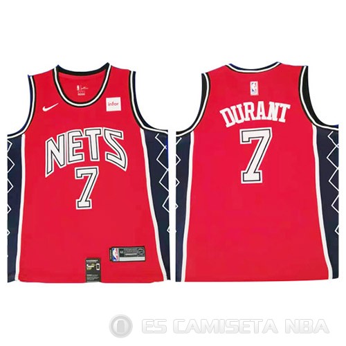 Camiseta Kevin Durant #7 Brooklyn Nets Retro Rojo - Haga un click en la imagen para cerrar